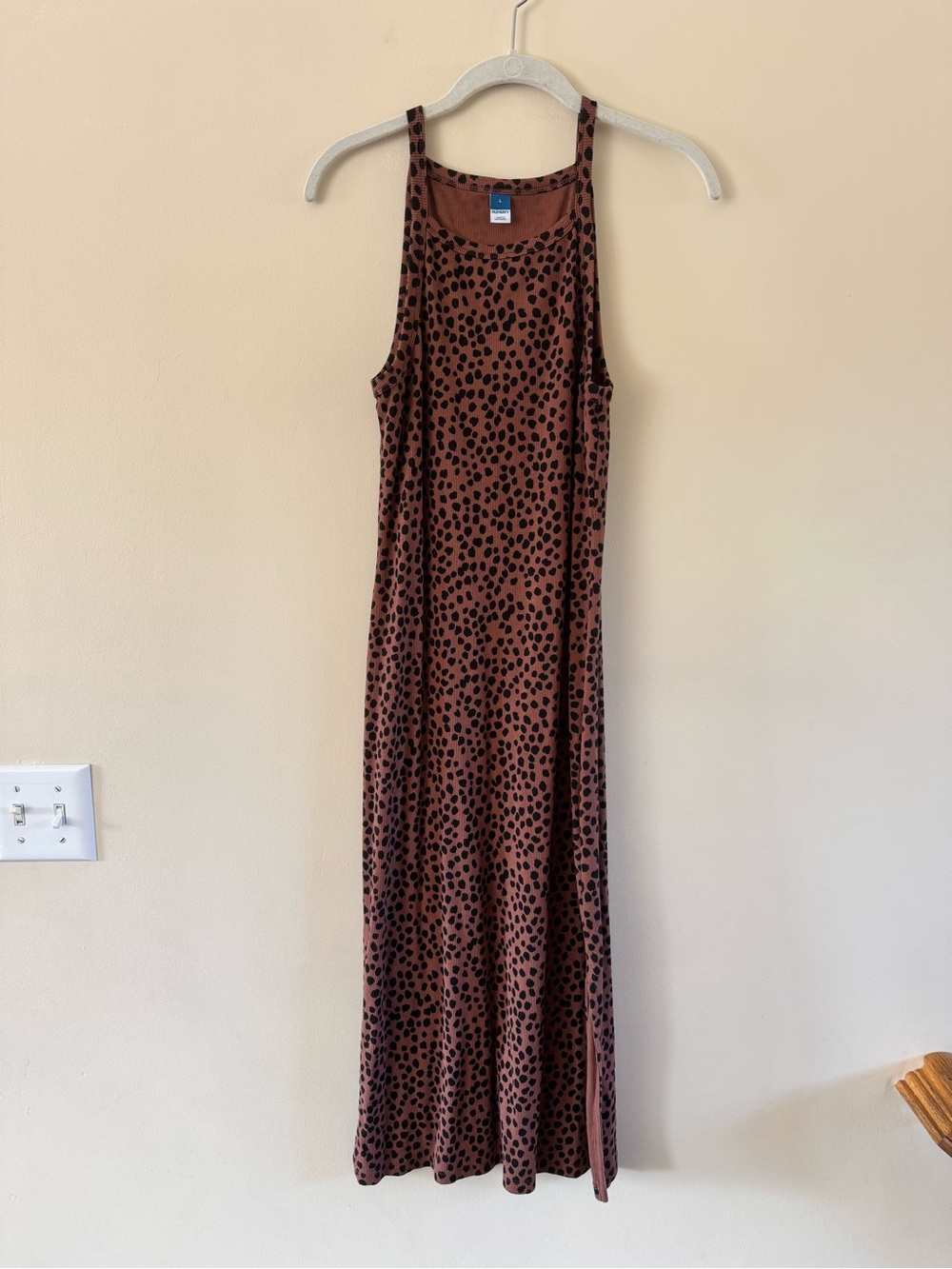 Old Navy Brown Leopard-Print Midi Dress